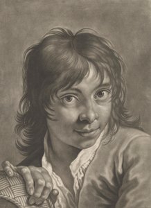 Portret van een jongen met een mand