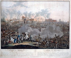 De Slag bij Ratisbon op 23 april 1809 door Johann Lorenz Rugendas