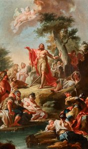 De preek van Johannes de Doper door Johann Lucas Kracker