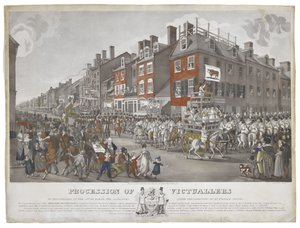 Processie van de voedselleveranciers van Philadelphia, op 15 maart 1821, ca. 1821-1822