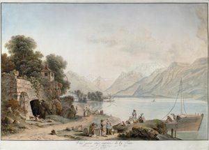 Uitzicht op het meer van Genève vanaf La Tour-de-Peilz