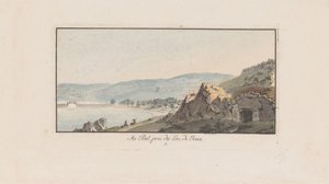 Gezicht op Le Pont aan het Lac de Joux door Johann Ludwig Aberli