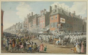 Parade van de Voedselverkopers, Philadelphia, 1821 door Johann Ludwig Krimmel