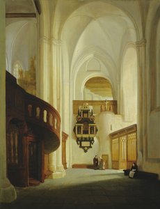 Interieur van de St. Nicolaaskerk, 1831 door Johann Martin Gensler