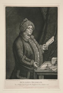 Benjamin Franklin door Johann Martin Will