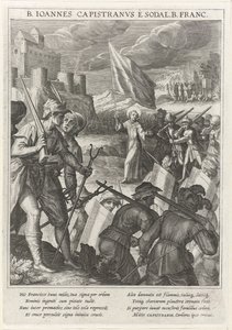 Sint Jan van Capistrano leidt de christelijke troepen in het beleg van Belgrado, 1615