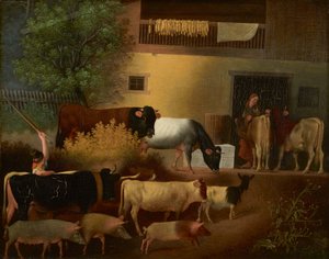 De terugkeer van de kudde door Johann Michael Neder