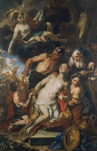 Het offer van Iphigenia door Johann Michael Rottmayr