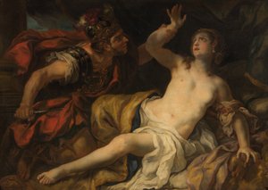 Tarquinius en Lucretia door Johann Michael Rottmayr