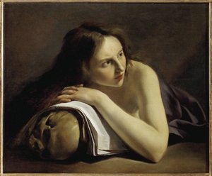 Maria Magdalena boetvaardig (schilderij op doek) door Johann Moreelse