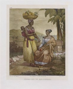 Zwarte vrouwen uit Rio de Janeiro. Uit Malerische Reise in Brasilien, 1835