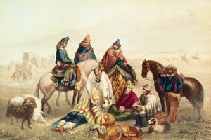 Kostuums van Chileense Boeren, illustratie uit 