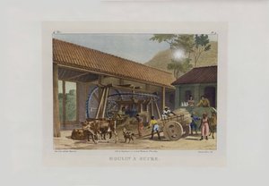 De suikerfabriek. Uit Malerische Reise in Brasilien, 1830-1835 door Johann Moritz Rugendas