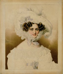 Keizerin Karoline Augusta, vierde vrouw van keizer Frans I ... (aquarel en potlood)
