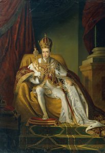 Keizer Ferdinand I in kroningsornament door Johann Nepomuk Ender