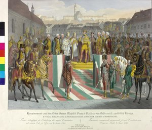 Kroning in kachel 1792 door Johann Nepomuk Hoechle