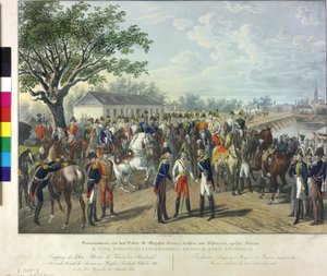Ontvangst van de geallieerde vorsten in Wenen 1814 door Johann Nepomuk Hoechle
