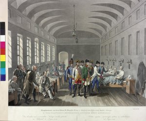 Bezoek aan het veldhospitaal in Lugoj 1789 door Johann Nepomuk Hoechle