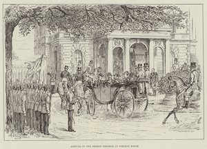Aankomst van de Duitse keizer bij Osborne House door Johann Nepomuk Schonberg
