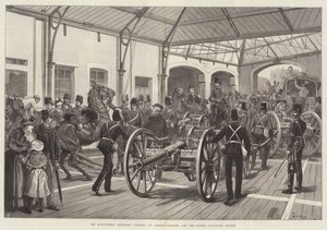 De Honourable Artillery Company of London vertrekt voor de Paas Vrijwilligers Review