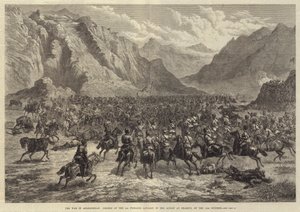 De Oorlog in Afghanistan, Aanval van de 2e Punjaub Cavalerie in de Actie bij Shahjui, op 24 oktober