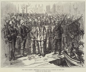 De oorlog in Egypte, gevangenen van het Egyptische garnizoen in Port Said door Johann Nepomuk Schonberg