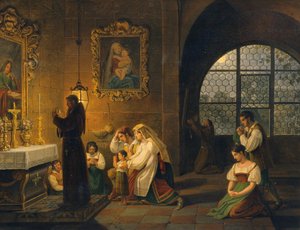 Het interieur van een Italiaanse kerk
