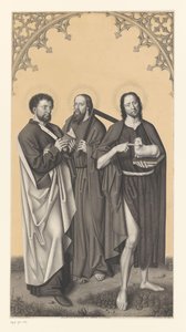 Heilige Bartolomeüs, Thomas en Johannes de Doper door Johann Nepomuk Strixner