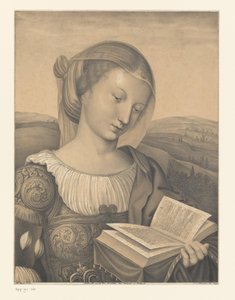 Heilige Catharina met boek door Johann Nepomuk Strixner