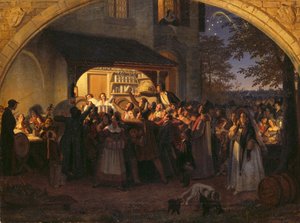 Münchener tuinfeest door Johann Peter Hasenclever