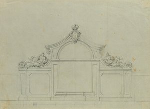 Fontein in de perziktuin van het Bovenste Belvedere