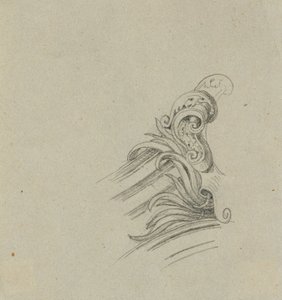Fontein in de perziktuin van het Oberes Belvedere: Detail door Johann Peter Krafft