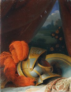 Helm en rond schild