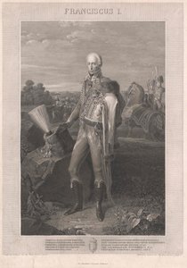 Heilige Roomse Keizer Frans II (gravure) door Johann Peter Krafft