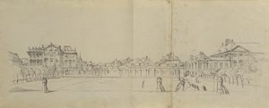 Josefstädter Glacis met Palais Trautson door Johann Peter Krafft