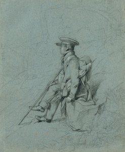 Studie van een rustende schilder door Johann Peter Krafft