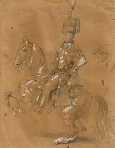 Theodor Aron de Bistra te paard door Johann Peter Krafft