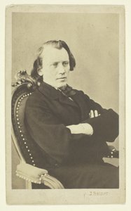 Portret van Brahms door Johann Reiner