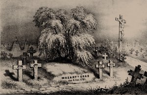 Mozarts grafvraag. Volgens originele brieven van Mozarts weduwe zelf, 1856 door Johann Ritter von Lucam