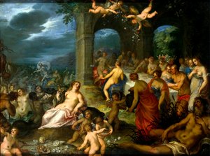 Feest van de Goden, 1600 door Johann Rottenhammer