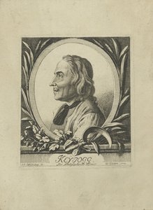 Portret van Jakob Kleinjogg Gujer 1718-1785, 1772 door Johann Rudolf Schellenberg