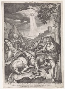 Bekering van Paulus door Johann Sadeler (I)