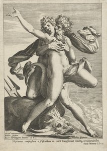 Caenis omhelsd door Neptunus