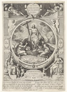 Christus als overwinnaar van de dood en de zonde door Johann Sadeler (I)