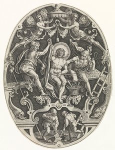 Christus ontkleed door de soldaten door Johann Sadeler (I)