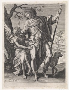 Heilige Rochus door Johann Sadeler (I)