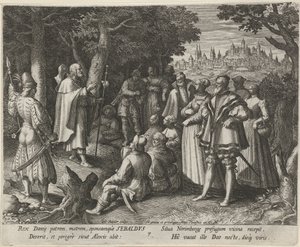 Heilige Sebaldus van Neurenberg als kluizenaar door Johann Sadeler (I)
