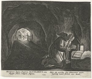 Macarius van Egypte als kluizenaar