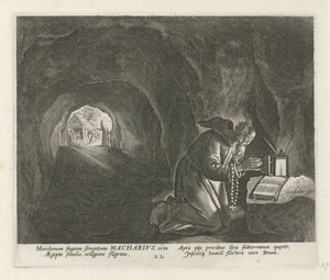 Macarius van Egypte als kluizenaar