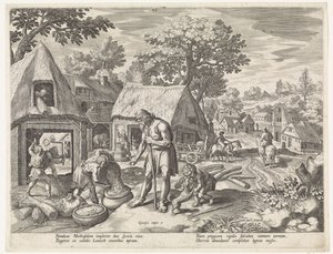Metuselach en zijn kinderen door Johann Sadeler (I)
